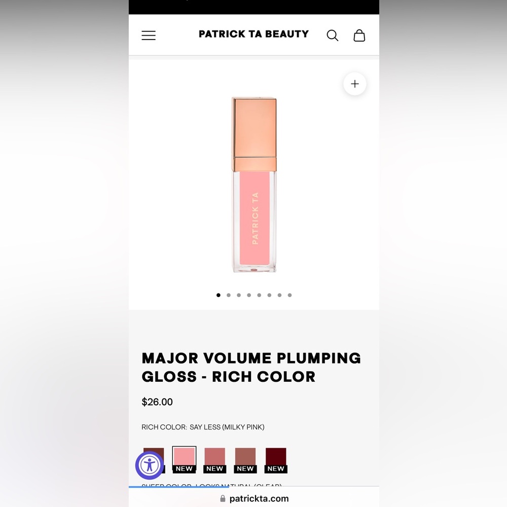 MAJOR VOLUME PLUMPING
GLOSS - RICH COLOR in shade say less
